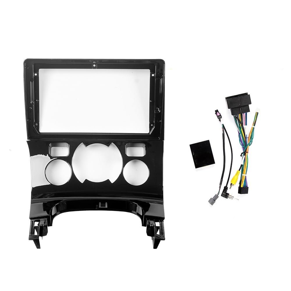 Car Stereo Navigation 9" Android Radio Mounting Frame Mask Bracket with Wiring Harness Specific Designed for Peugeot 3008 2013 2014 2015 2016 2017 2018 2019 MT/at