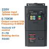 1pc 3KW 1.5KW 2.2KW 220v Variable Frequency Drive Frequency Inverter Three-Phase Motor Speed Control Soft Start(321-220V-0.75KW) view 3