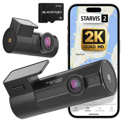 BlackVue Elite 8-2CH 128GB Dash Cam - 2K+2K Dash Cam Front and Rear, Dash Camera for Cars, Starvis 2, Dual HDR, Free SD Card, Wi-Fi, GPS, Night Vision, Smart Parking Mode, Smart Event Recording