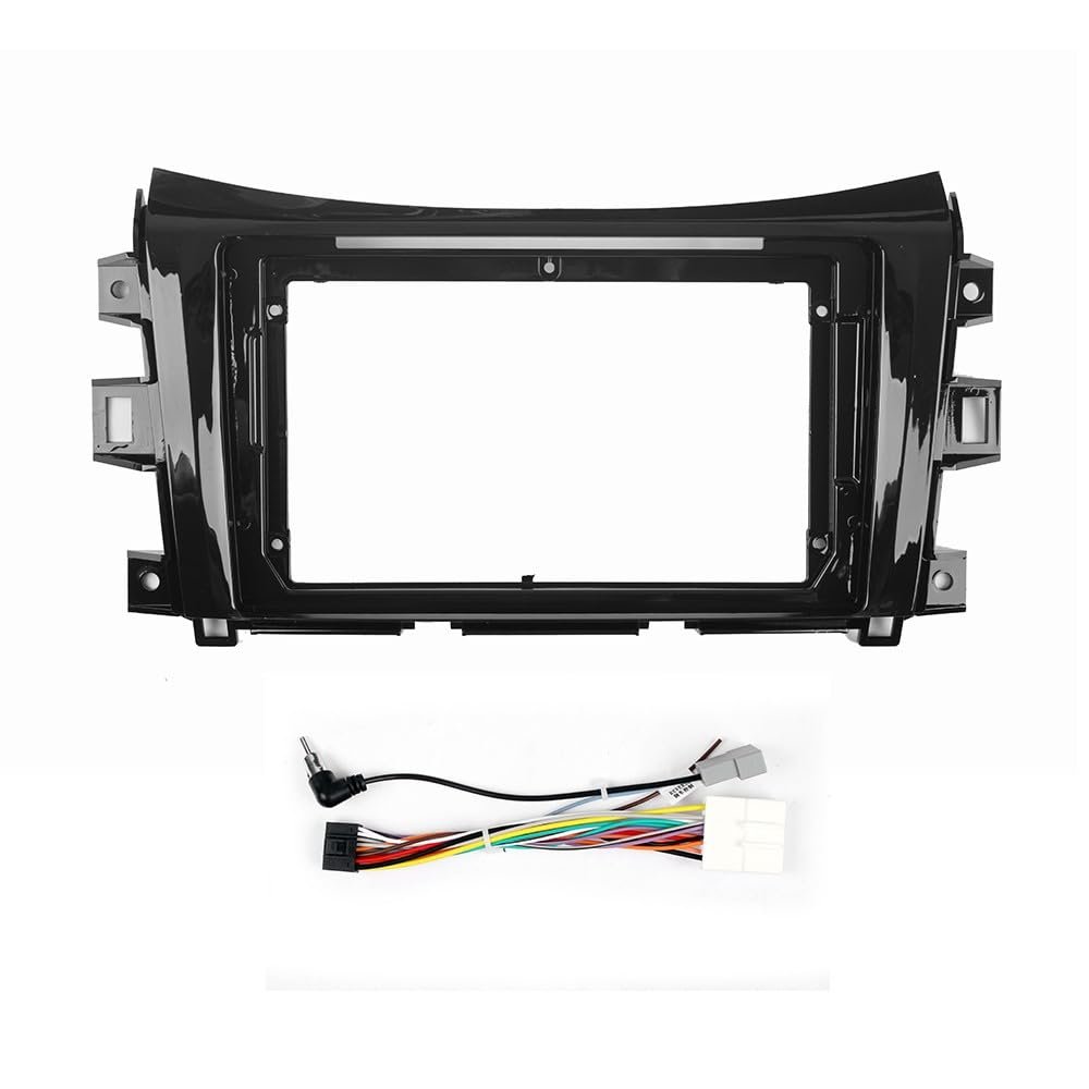 Car Stereo Navigation 9" Android Radio Mounting Frame Mask Bracket with Wiring Harness Specific Designed for Nissan Navara Terra 2013 2014 2015 2016 2017 2018 2019 2020
