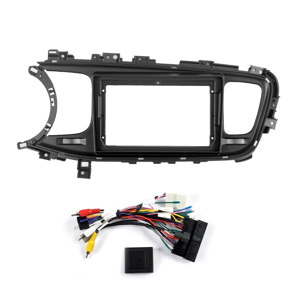 Car Stereo Navigation 9" Android Radio Mounting Frame Mask Bracket with Wiring Harness Specific Designed for Kia K5 2013 2014 2015 LHD