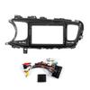 Car Stereo Navigation 9" Android Radio Mounting Frame Mask Bracket with Wiring Harness Specific Designed for Kia K5 2013 2014 2015 LHD view 1