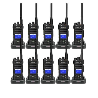 Retevis NR30S 2 Way Radio Long Range,Heavy Duty Walkie Talkies GMRS,IP67 Waterproof,Group Call,High Output,2800mAh Full-Shift,NOAA,Professional Two Way Radio for Construction Commercial(10 Pack)