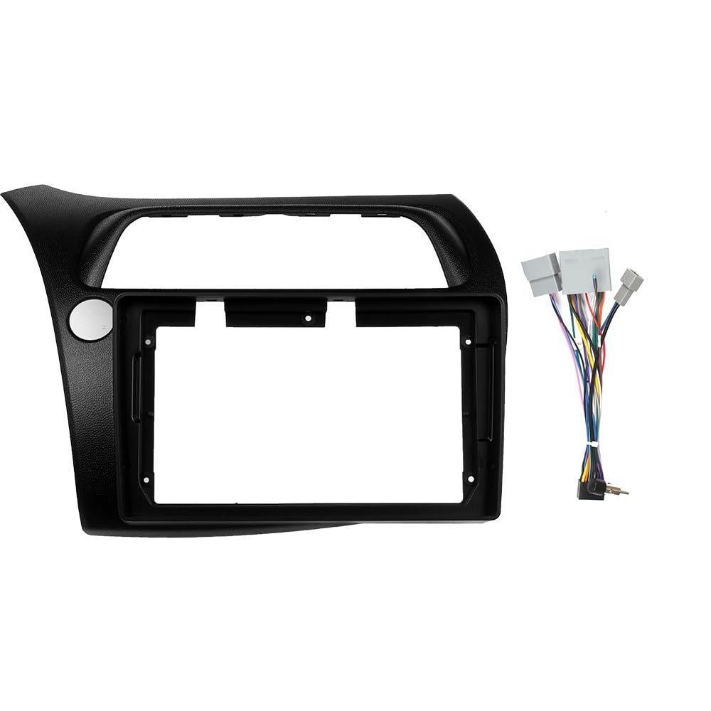 Car Stereo Navigation 9" Android Radio Mounting Frame Mask Bracket with Wiring Harness Specific Designed for Honda Civic 2006 2007 2008 2009 2010 2011 LHD