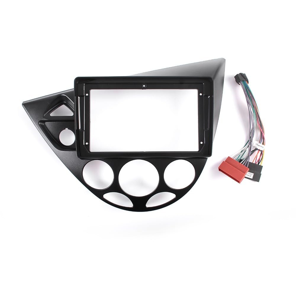 9" Car Stereo Navigation FM Radio Mounting Frame Bracket with Wiring Harness Compatible with Ford Focus 1998 1999 2000 2001 2002 2003 2004 2005 LHD