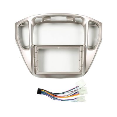 9" Car Stereo Navigation FM Radio Mounting Frame Bracket with Wiring Harness Compatible with Toyota Highlander 2001 02 03 04 05 06 2007