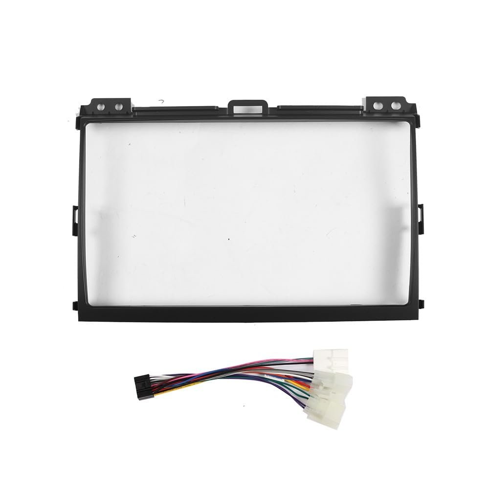9" Car Stereo Navigation FM Radio Mounting Frame Bracket with Wiring Harness Compatible with Toyota Prado 2004 2005 2006 2007 2008 2009