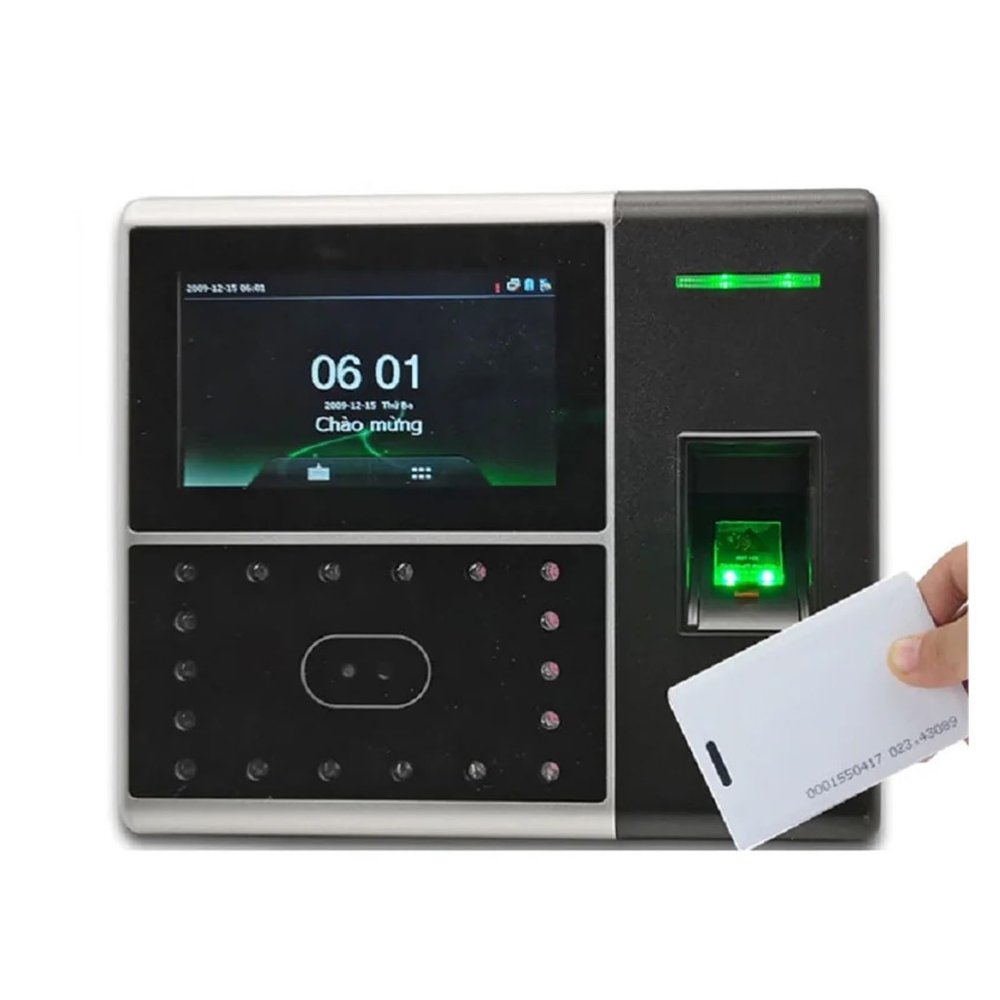 Face Fingerprint Identification Time & Attendance and Access Control Terminal 4.3" Touch Screen Face Recognition with Multi-Language and Staff Support(ID)