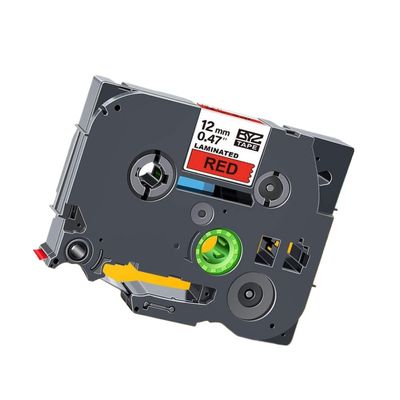 12mm Black On Lemon Yellow Replace Label Tape TZe 231 TZe-MQY31 TZe-MQ531 TZe-MQE31 TZe-MQF31 TZe-MQG31 Compatible with Label Makers 1000 Feet(Black on Red)