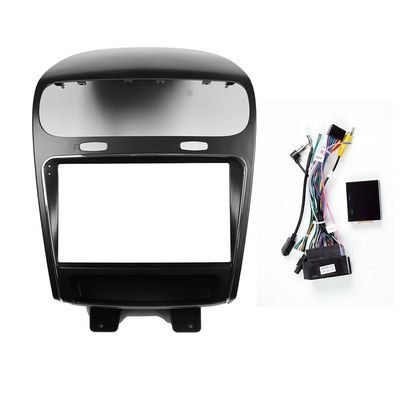 Car Stereo Navigation 9" Android Radio Mounting Frame Mask Bracket with Wiring Harness Specific Designed for Dodge Journey 2013 2014 2015 2016 Fiat Freemont 2012 2013 2014
