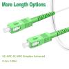 (246ft/75m) SCA to SCA Fiber Optic Internet Cable, Armored Fiber Patch Cable, OS2 Single Mode Fiber Optical Patch Cord, Simplex - 9/125um, LSZH White  view 4
