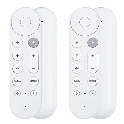 2 Pack GY3LE Voice Search Remote Control Compatible with Google TV Streamer 4K, New Controller Replacement Control Upgrade Voice Remote (4K), NOT Compatible with Google Chromecast Snow