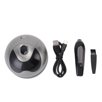 JTLB Desktop Vacuum Cleaner Grey Powerful Compact USB Rechargeable Low Noise Table Dust Crumb Sweeper for Pet Hairs Debris