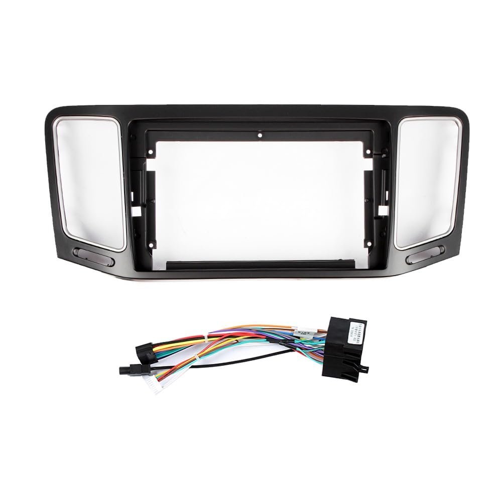 Car Stereo Navigation 9" Android Radio Mounting Frame Mask Bracket with Wiring Harness Specific Designed for VW Sharan 2012 2013 2014 2015 2016 2017 2018