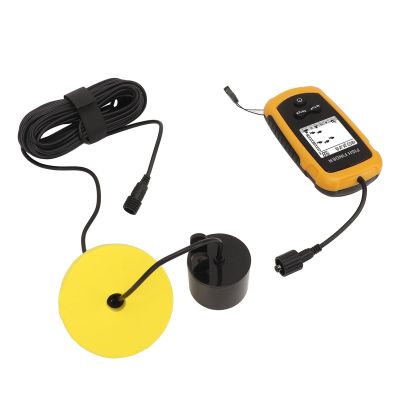 Akozon Portable Fish Depth Finder with LCD Display Handheld Fish Finder for Kayak and Boat Fishing, 200kHz Sonar Frequency, Castable