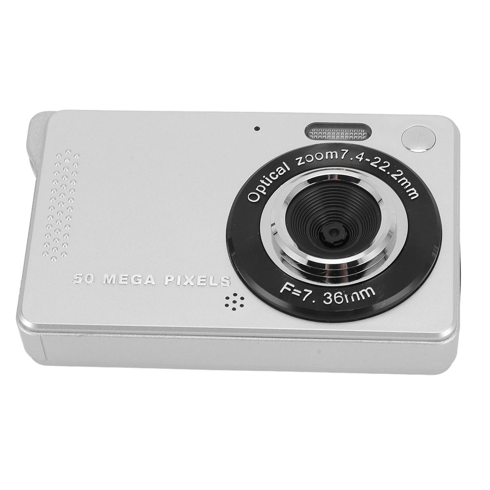 XUMIUZIY Digital Camera 50MP FHD 1080P, Compact Point and Shoot Camera with 16X Zoom, Anti Shake & Autofocus for Girls Boys Teen Student Indoor & Outdoor (Silver)