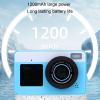 XUMIUZIY 4K 48MP Underwater Camera, UHD Autofocus Selfie Dual Screen Water Proof Digital Camera, 18X Zoom for Snorkeling, Surfing, Rafting (Blue) view 3