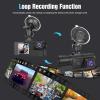 3 Channel Dash Camera Front and Rear Inside, 1080P HD Dash Cam with 64GB Card, Triple DVR Dash Camera with APP Control, 2IPS Screen, Night Vision, Loop Recording, Motion Detection, Reversing Image view 4