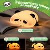Cute Panda Night Light, Animal Lamp, Food Grade Silicone, Rechargeable, 3 Level Dimmable, Squishy Nursery Nightlight for Desk Decor, Funny Gifts Stuff for Boys Girls Baby, White Elephant Gifts view 3