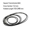 1pc Square Rubber Drive Belt for Cassette Tape Recorder - 155-240mm Length, 1.2mm Width(220mm) view 2