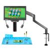 TOMLOV Autofocus Digital Microscope TM3K-AF Flex: 3K Flex Arm HDMI Soldering Microscope for Adults, Full Coin View Magnifier, 7" IPS Screen, Upgraded Gooseneck Light, Repair Mat, PC/TV Compatible, 16G view 1