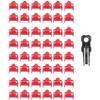 ciyeu 100Pcs Red RJ45 Port Ethernet LAN Hub Anti Dust Cover Plug Cap Blockout Protector with Proprietary Lock and Key view 1