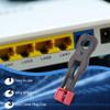 ciyeu 100Pcs Red RJ45 Port Ethernet LAN Hub Anti Dust Cover Plug Cap Blockout Protector with Proprietary Lock and Key view 4