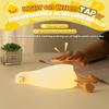 Cute Duck Night Light, Animal Lamp, Food Grade Silicone, Rechargeable, 3 Level Dimmable, Squishy Nursery Nightlight for Desk Decor, Funny Gifts Stuff for Boys Girls Baby, White Elephant Gifts view 2