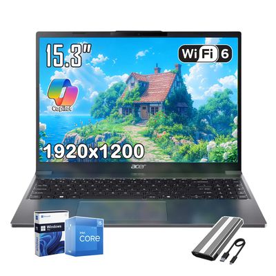 acer Aspire Go 15 Business & Home Student Laptop Computer, 15.3" WUXGA IPS Display, Intel 10-Core i5-1334U (Beat i7-1250U), Copilot AI Key, Win 11 Pro, w/128G PSD (16GB RAM | 512GB PCIe SSD)