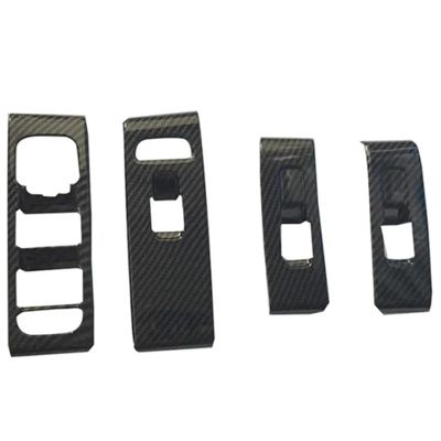 Car Door Window Glass Lift Control Switch Panel Cover Trim, for Abs Carbon Fibre, for Volvo, for Xc40