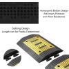 2 Pcs 20 in Speed Bumps for Driveway, Modular Rubber-Plastic Speed Humps, Height 5cm/2in, Splicing Curb Ramp for Asphalt, Gravel, Bearing 220,000Lbs, Black/Yellow view 3
