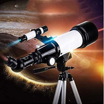 Astronomy Monocular Refractor Telescope for Kids & Beginners, 50mm Objective, Lightweight with Adjustable Tripod