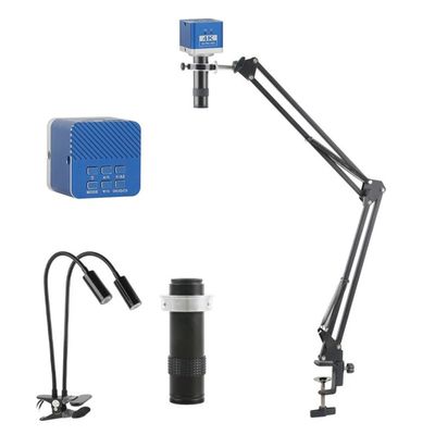 Lab Microscope Slides 55MP 4K USB Digital Video Monocular Microscope Camera Continus Zoom 130X C-Mount Microscope Parts(24MP 4K)