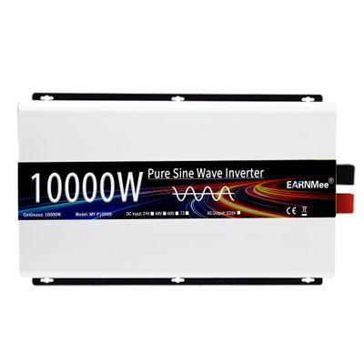 10000W Pure Sine Wave Power Inverter 48V to 220V AC, 20000W Peak, 2 AC Outlets QC3.0 USB, LED Display, Multi-Protection for RV, Solar, Off-Grid, Home Backup