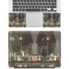 12 12.1 13 13.3 14 15 15.4 15.6 in Skin Laptop Sticker Decal, Netbook Skins for Notebook PC, Universal Vinyl Laptop Decor Cover for Women Girl, Waterproof Art Protector I Green Plants Black Cat view 2