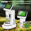 1080P Microscope with Base for Kids Handheld Handheld Handheld Telescope 1000X HD Screen 3.5'' Digital Pocket Microscope LED Illuminated Holder for Photo and Video Recording Binoculars view 2