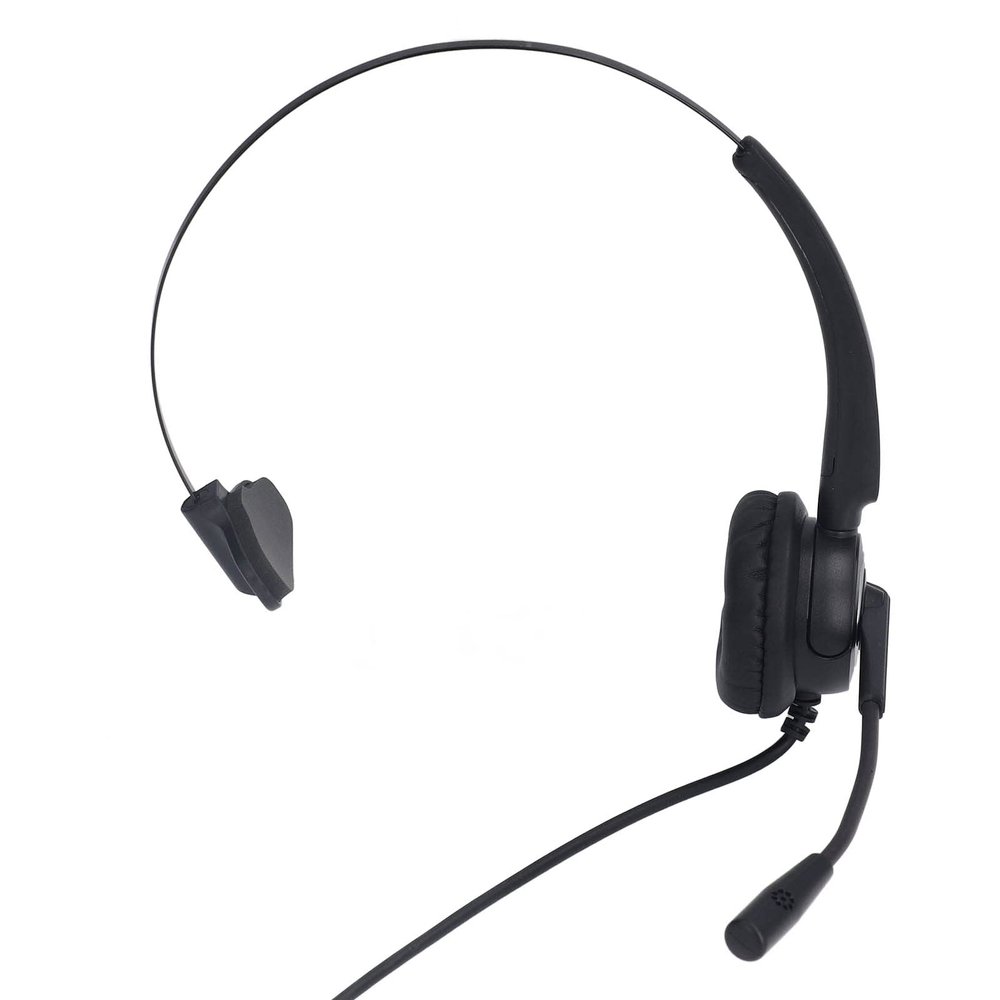 Akozon Customer Service Headset Ergonomic Noise Cancelling Wired Call Center Headphones for Office Telemarketing