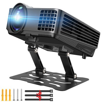 2-Be-Best Adjustable Projector Stand, 3-in-1 Desk / Wall / Ceiling Mount with 180 Dual-Axis Rotation, Carbon Steel Desktop Projector Mount, Universal 1/4" Screw, Compatible with Most Projectors