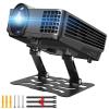 2-Be-Best Adjustable Projector Stand, 3-in-1 Desk / Wall / Ceiling Mount with 180 Dual-Axis Rotation, Carbon Steel Desktop Projector Mount, Universal 1/4" Screw, Compatible with Most Projectors view 1