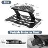 2-Be-Best Adjustable Projector Stand, 3-in-1 Desk / Wall / Ceiling Mount with 180 Dual-Axis Rotation, Carbon Steel Desktop Projector Mount, Universal 1/4" Screw, Compatible with Most Projectors view 2