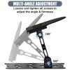 2-Be-Best Adjustable Projector Stand, 3-in-1 Desk / Wall / Ceiling Mount with 180 Dual-Axis Rotation, Carbon Steel Desktop Projector Mount, Universal 1/4" Screw, Compatible with Most Projectors view 3