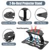 2-Be-Best Adjustable Projector Stand, 3-in-1 Desk / Wall / Ceiling Mount with 180 Dual-Axis Rotation, Carbon Steel Desktop Projector Mount, Universal 1/4" Screw, Compatible with Most Projectors view 4