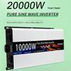 10000W Pure Sine Wave Power Inverter 60V to 220V AC, 20000W Peak, 2 AC Outlets QC3.0 USB, LED Display, Multi-Protection for RV, Solar, Off-Grid, Home Backup view 2