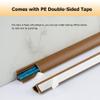 100 CM PVC Corner/Ceiling Paintable Cable Duct, Cord Channels/Cover with Self-Adhesive Back for Home/Warehouse/Factory/Office(Black,14x14mm/0.55x0.55in) view 3