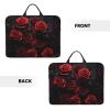 14 inch Laptop Sleeve with Handle Shockproof Laptop Bag Waterproof Computer Cover Bag Red Rose Photo Briefcase view 2