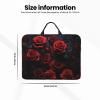 14 inch Laptop Sleeve with Handle Shockproof Laptop Bag Waterproof Computer Cover Bag Red Rose Photo Briefcase view 3
