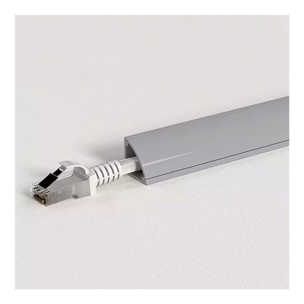 100 CM PVC Corner/Ceiling Paintable Cable Duct, Cord Channels/Cover with Self-Adhesive Back for Home/Warehouse/Factory/Office(Gray,24x24mm/0.94x0.94in)