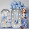 3FT/36 Inch Marquee Light up Numbers with White Lights,White Marquee Number 0-9 for Birthday Party Large Mosaic Frame Letter Cardboard Pre-Cut Foam Board Sign Diy Decorations Anniversary(20) view 1