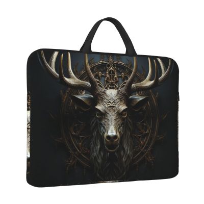 14 inch Laptop Sleeve with Handle Shockproof Laptop Bag Waterproof Computer Cover Bag Antlers Briefcase