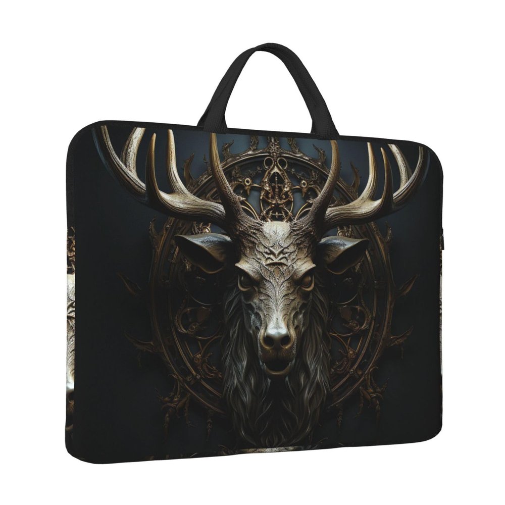 14 inch Laptop Sleeve with Handle Shockproof Laptop Bag Waterproof Computer Cover Bag Antlers Briefcase